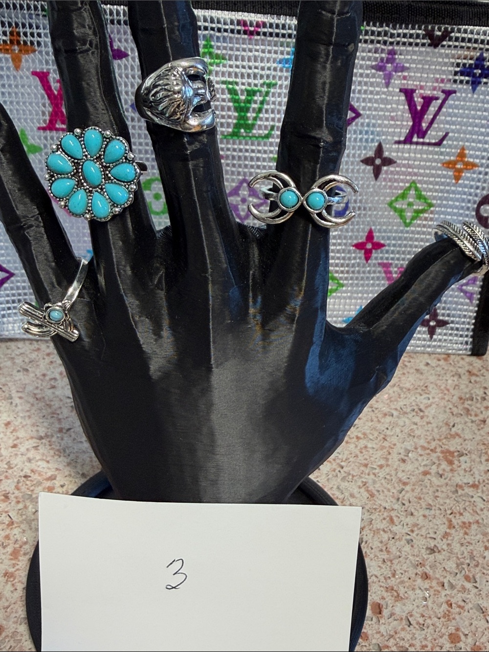 Turquoise Stone Silver Ring - Women Jewelry